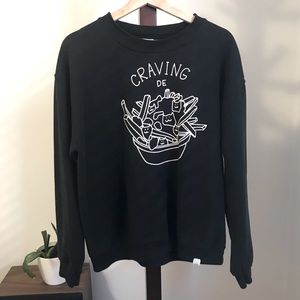 “Craving de poutine” Oversized Crewneck